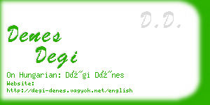 denes degi business card